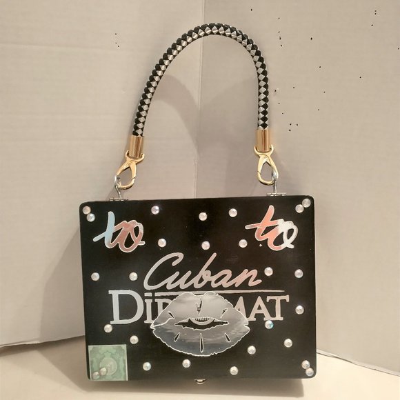 Original Suenos de Saundra Upcycled DIPLOMAT Cigar Box Purse - Picture 2 of 12